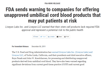 Avoid Unapproved Umbilical Cord and Exosome Products