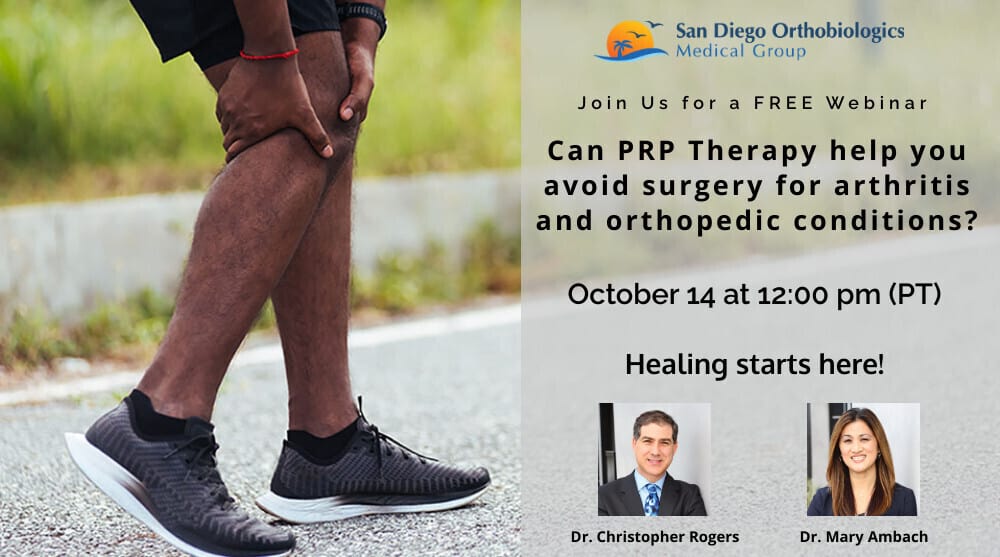 Can PRP Therapy Help Avoid Surgery For Arthritis and Orthopedic Conditions?