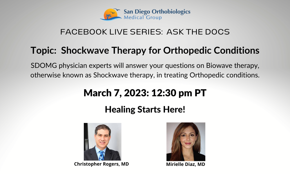 Ask the Docs: Shockwave Therapy for Orthopedic Conditions