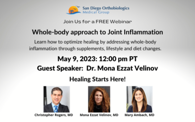 FREE Webinar with Dr. Mona Ezzat Velinov: Whole Body Approach to Joint Inflammation