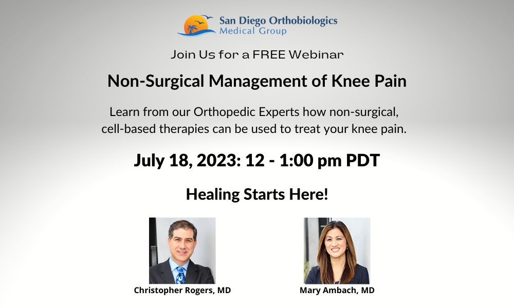 FREE Webinar: Non-Surgical Management of Knee Pain