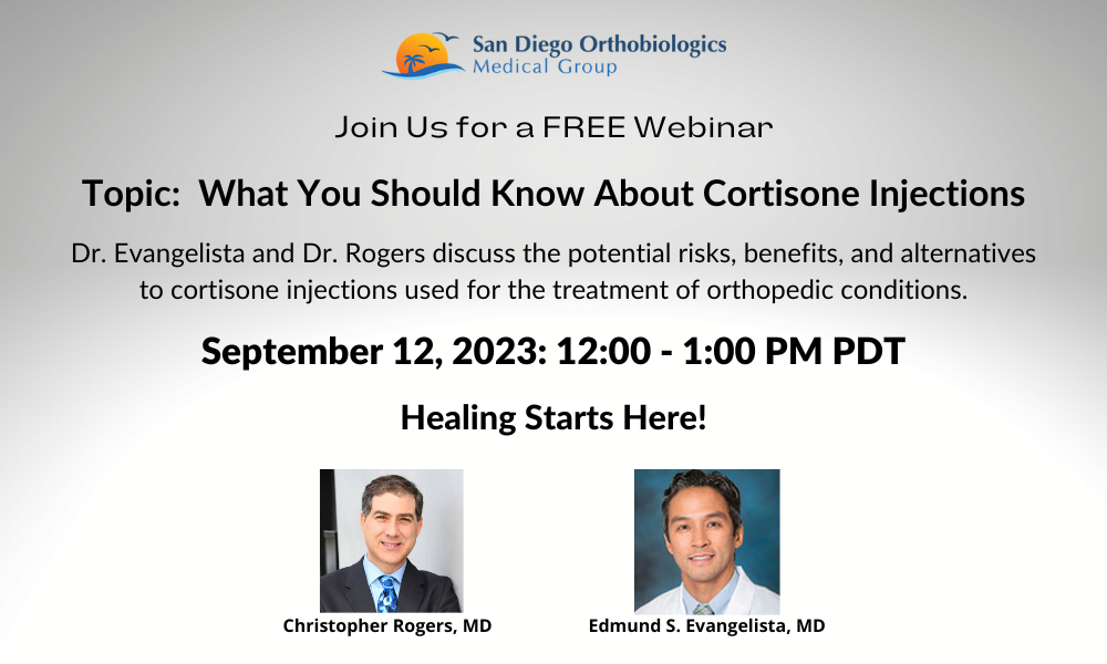 FREE Webinar: What you should know about cortisone injections